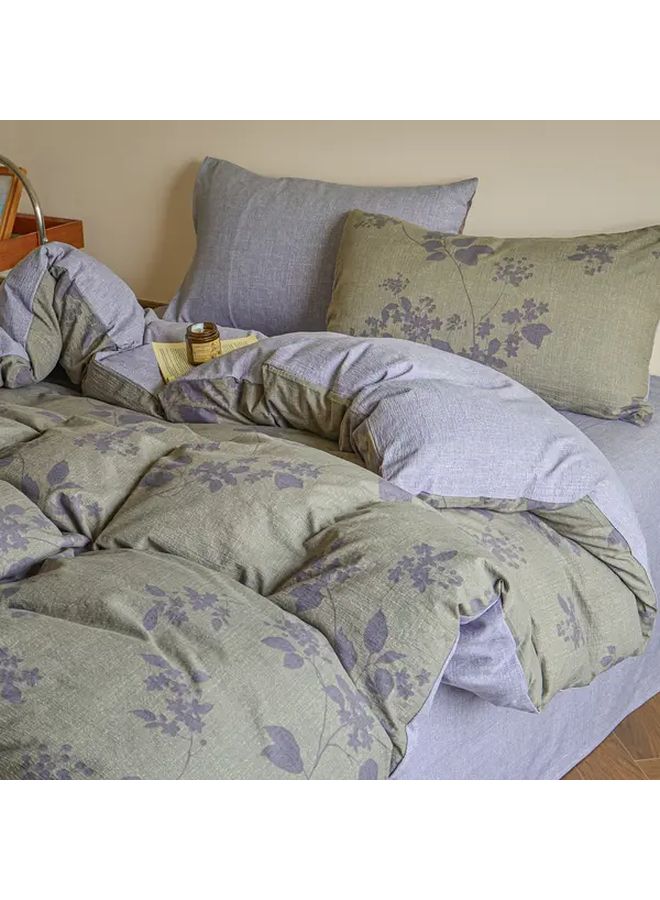 Chunye Linen Duvet Cover 59x79 Inches Vintage Floral Pattern Zipper Closure Machine Washable - Image 4